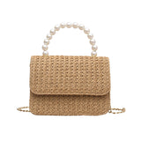 Straw Pearl Cross Body Bag-Outfit