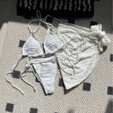 2024 New Confectionery Series Special Cloth Swimsuit Bikini Three-Piece