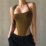 Fongt Style 2023 Fashion Summer Women's One-Line Neck Band Open Back
