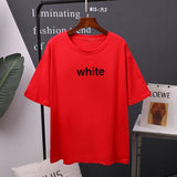 Lttter Printed Cotton T Shirts Women Summer Harajuku Basic Loose Tees for Girl Simple Oversized Female Tops