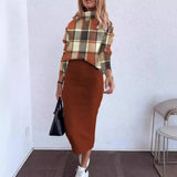 Fongt Women's Clothing 2023 Autumn And Winter New Long-Sleeved Two-Sleeve Two-Set Printing Set