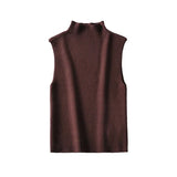 New Spring Style Simple And Slim Rib Knitted Blouse-Outfit