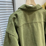 Spring Autumn Safari Style Coat Ladies Oversize Loose Denim Jacket Women Casual Tops Army Green Outerwear Vintage