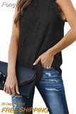 Off Shoulder Halter Lacing Chiffon Women's Blouses Elegant Fashion Solid Sleeveless Shirt Pullover Vest Tops Women
