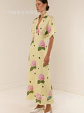 Fongt Women's Dress, V-Neck Fashion Print Waist Dress