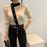New 2021 Women's Sweaters Autumn Winter Fashionable Elegant Lady Pearl Buttons Short Cardigans Vintage Tops