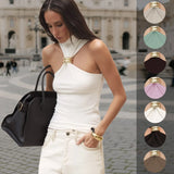 Fongt Spring And Summer Explosion Women's Gold Ring Sleeveless Shoulder Elastic