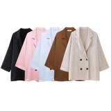 Fongt Explosion Women's Ins Wrinkled Blazer Casual Trousers Suit