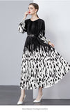 Fongt New Women's Dress Dress Oversized Dress Print 100 Folds T-Shirt With T-Shirt Holiday Casual Dress