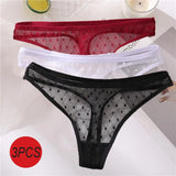 Sexy Panties Women G-String Thong Lace Underwear Pantys Low-Waist Female Underpants Mesh Perspective Briefs