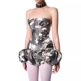 Street Camouflage Set Of Workwear Style 2025 Spring New Breast-Repair Shorts Women's