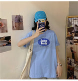 funny printed Loose basic t shirt summer pure cotton Short Sleeve cute T-shirts Women casual white tops tshirt