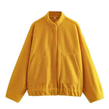 2023 New 15 Color Loose Casual Coat Street Y2K Vertical Collar Dark Button Coat Female B88420-Outfit