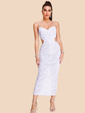Leaning Heavy Industry Nail Bead Dress Suspension V Tie Slim Sister Sexy Pure Ass