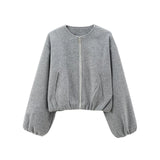 Fongt And Autumn 2025 Fashion New Soft Bomber Jacket Women's M56867