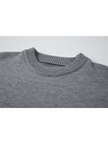 Women Chic Print Knitted Pullovers Sweaters O-Neck Warm Oversized Loose Casual Ins Cute Jumpers Harajuku Ladies Top