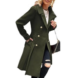 Fongt Autumn And Winter New Long Haired Women's Coat Ebay Large-Size Coat Wish Double Buckle