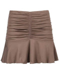 Ruched Ruffle Mini Skirt-Outfit