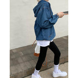 Spring Women Denim Cropped Jacket Female Pockets Jean Jackets Ladies 2023 New Fashion Button Casual Solid