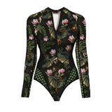 2025 New Swimsuit Women's Sense Sports Long-Sleeved Printed Surf