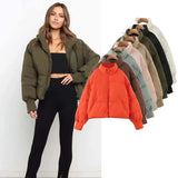 Hot Style Cotton Clothes Female Ins Loose Thin Warm Bread Clothes Short Lazy Wind Down Cotton Clothes Winter-Outfit