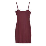 Trend Women's Solid Color Flat Thread Suspender Dress Summer New Elastic Bag Hip Skirt Short Skirt-Outfit
