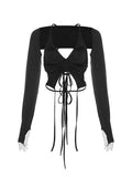 Long Sleeve Bolero Cami Set-Outfit