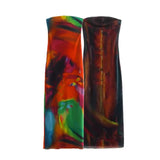 And Winter New Style Printed Silk Mesh Slim And Breast Style Long Dress-Outfit