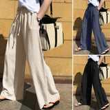 High Waist Cotton Solid Color Casual