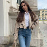 Fongt New Women's Short Cut Wind Coat Jacket Jacket Female B62529