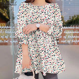 Cotton O Neck Fashion Ruffle