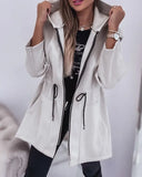 Fongt Fashion Casual Autumn And Winter Hooded Zipper Jacket Women's Clothing