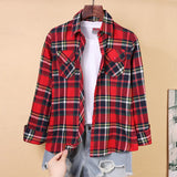 Blouses Shirts Tunic Womens Tops And Blouses 2020 Womenswear Long Sleeve Clothing Button Up Down Plaid Good Quality