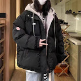 Down Cotton-Padded Jacket Women Winter Thick Padded Clothes Oversize Tide Winter Clothes 2024 New Students Fake Two Cotton-Padded Jacket-Outfit
