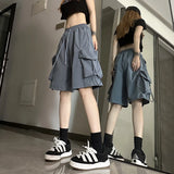 Fongt Shorts Female 2024 Summer New Thin Money Outside Wear Wide Legs Casual Show Thin Speed Dry Cargo Pants Five