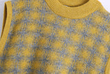 Vintage Jacquard Knit Vest-Outfit