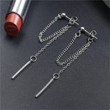 Silver Tassel Earrings-Outfit