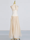 Fongt New Temperament Elegant Korean Temperament Hanging Sleeveless Splicing High-Waist Wave Dot Long Dress Dress Dress Women