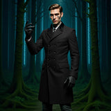 Fongt 2025 Autumn And Winter With Lining Burst Single Hairs, The Coat Man Thickths The Double Clasp Of The Windcoat