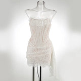 High-End Perspective Mesh Dress Spice Girls Wear Chest To Show Body Lace Tights