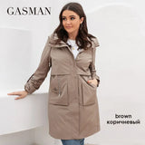 women's jacket spring 2022 long Trench coat high quality Fashion Casual Windproof Women's windbreaker Hooded Outwear