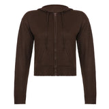 Slim Zipper Casual Hooded Sweater-Outfit