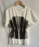 Summer Hit Color Fake Two Tees Patchwork Mesh Y2k Tops Round Neck Short Sleeve Ropa Mujer Fashion Causal T Shirt-Outfit
