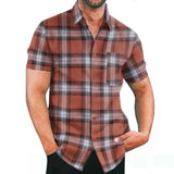 Fongt Lattice Men's Shirt 2025 New Wish Short Sleeve Cardigan Station European Code