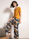 Cartoon Crane Printed Ladies Pajamas