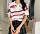 Fongt T-Shirts For Summer POLO Shirts 2024 New Thin Ice Silk Knitted Loose Short-Sleeved Thin