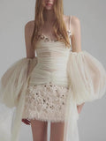 Fongt Dress Suit Women 2025 Summer New Temperament Fashion Sling Belt High-Waist Design Skirt