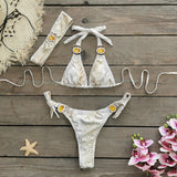 Three-Point Strap Bikini Split Swimsuit Woman 2025 New Multi-Color Bikini