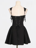 Fongt Temperament Dress Women 2025 Spring New Elegant Wind Strap Design Feel Solid Color Sling