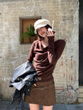Fongt Xixi 2025 Autumn White Label New Temperament Collared Haired Shirt Lady 100 On Top Women 89489